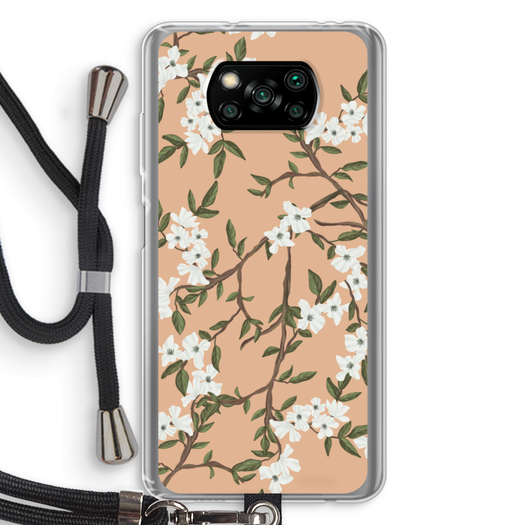 Blossoming spring: Xiaomi Poco X3 Pro Transparant Hoesje met koord