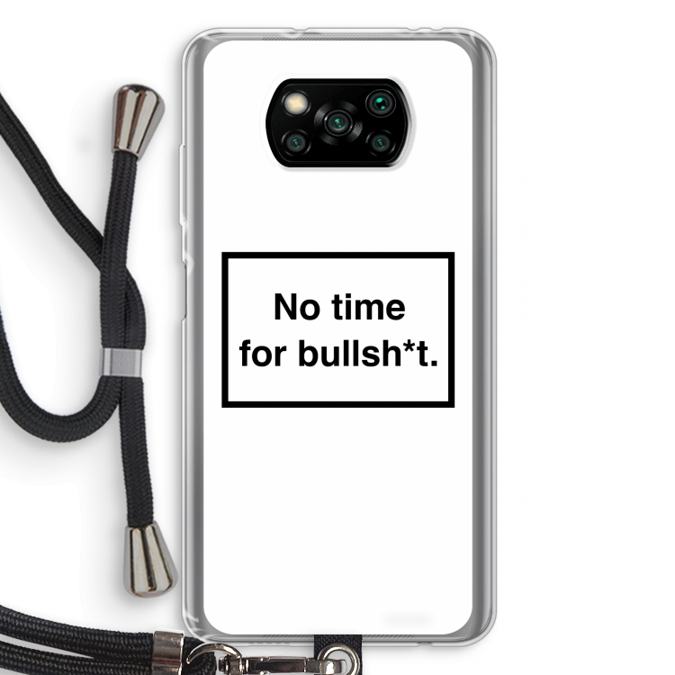 No time: Xiaomi Poco X3 Pro Transparant Hoesje met koord
