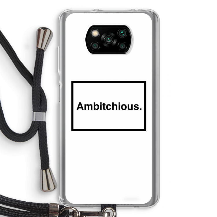 Ambitchious: Xiaomi Poco X3 Pro Transparant Hoesje met koord