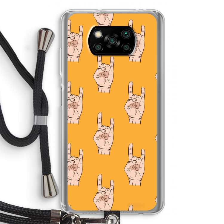 Rock: Xiaomi Poco X3 Pro Transparant Hoesje met koord