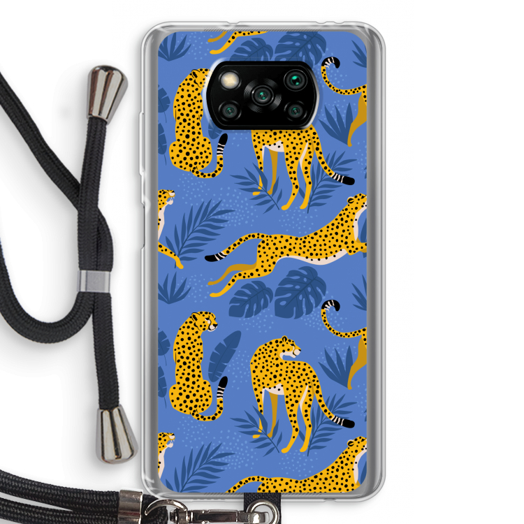 Luipaard: Xiaomi Poco X3 Pro Transparant Hoesje met koord