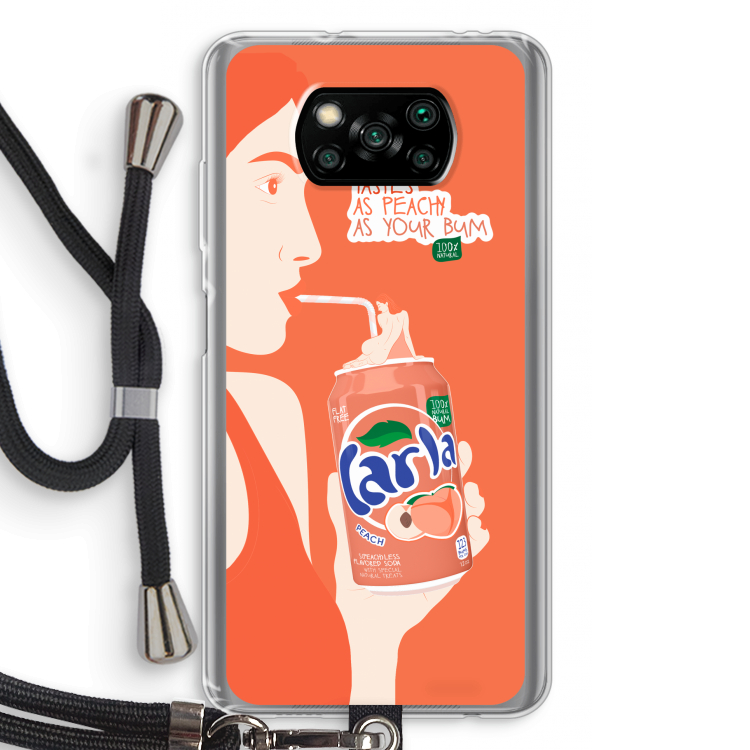 Peach please!: Xiaomi Poco X3 Pro Transparant Hoesje met koord