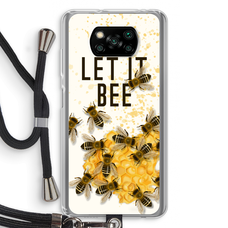 Let it bee: Xiaomi Poco X3 Pro Transparant Hoesje met koord