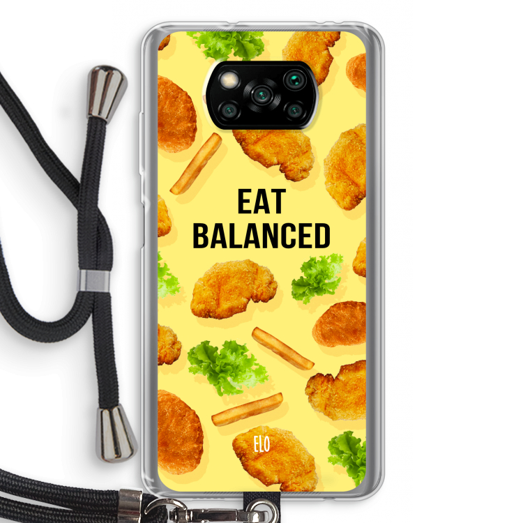 Eat Balanced: Xiaomi Poco X3 Pro Transparant Hoesje met koord