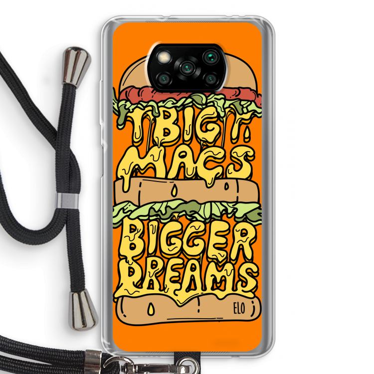 Big Macs Bigger Dreams: Xiaomi Poco X3 Pro Transparant Hoesje met koord