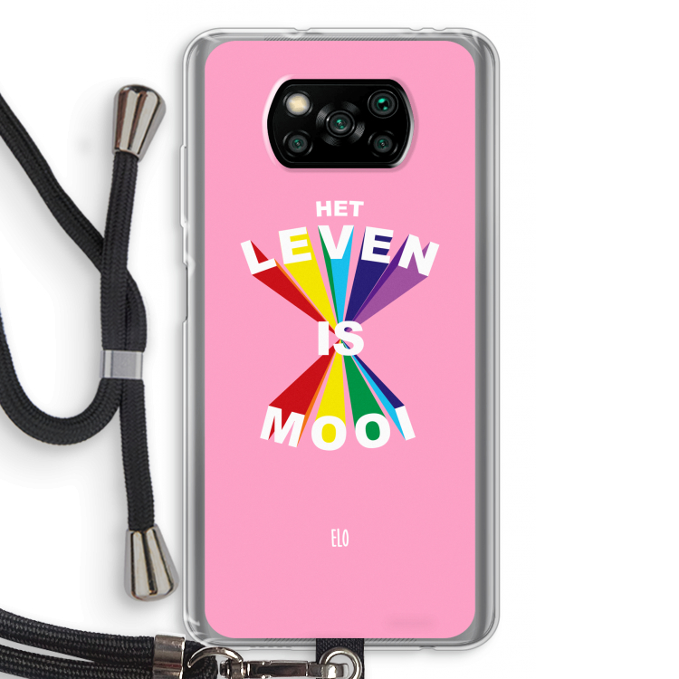 Het Leven Is Mooi: Xiaomi Poco X3 Pro Transparant Hoesje met koord