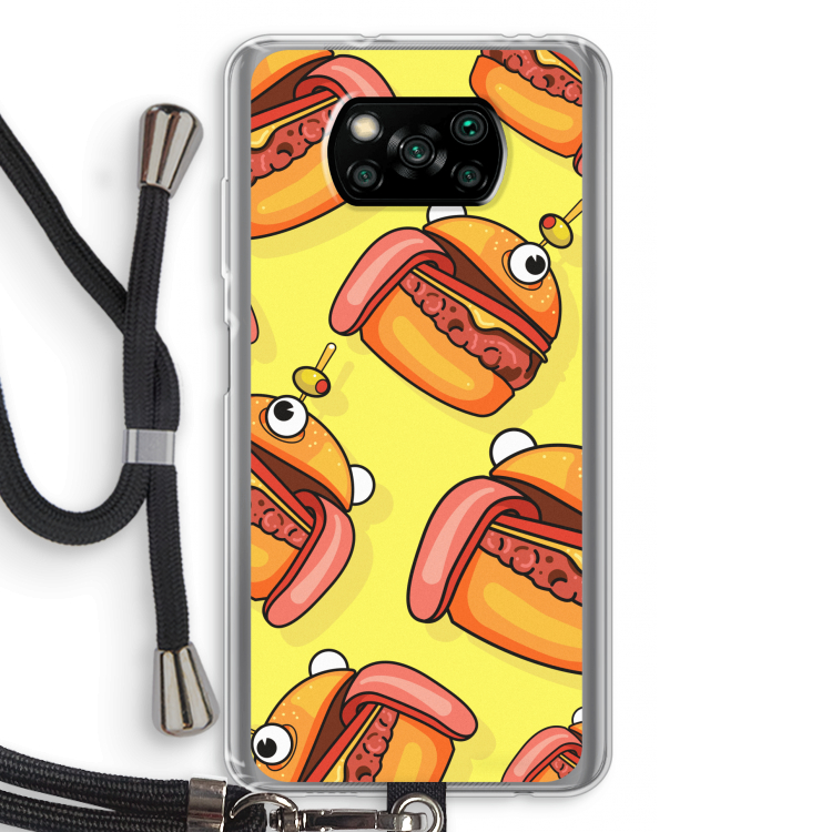 Hamburger: Xiaomi Poco X3 Pro Transparant Hoesje met koord