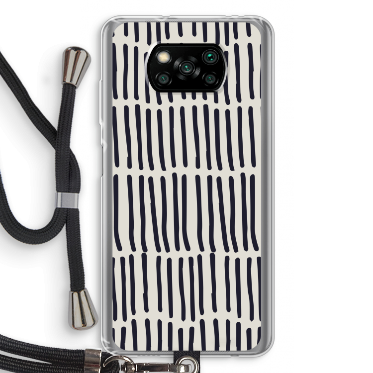Moroccan stripes: Xiaomi Poco X3 Pro Transparant Hoesje met koord