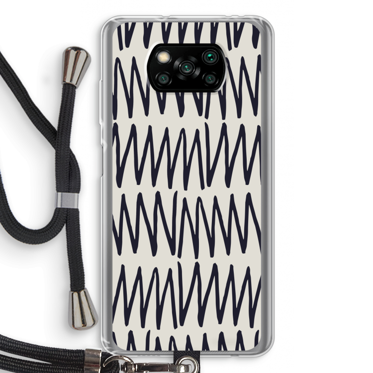 Marrakech Zigzag: Xiaomi Poco X3 Pro Transparant Hoesje met koord
