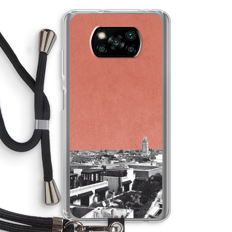 Marrakech Skyline : Xiaomi Poco X3 Pro Transparant Hoesje met koord