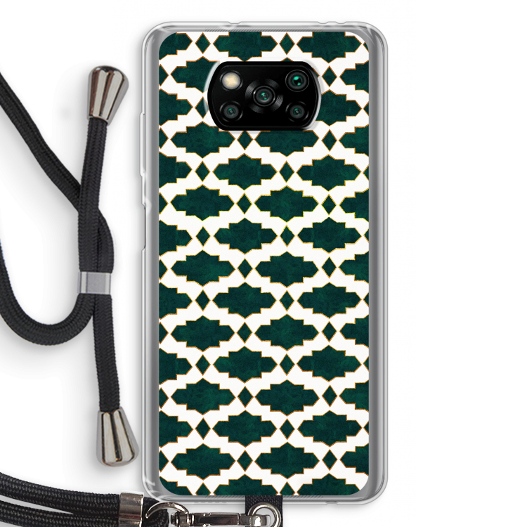 Moroccan tiles: Xiaomi Poco X3 Pro Transparant Hoesje met koord