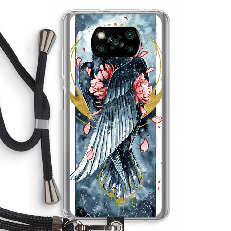 Golden Raven: Xiaomi Poco X3 Pro Transparant Hoesje met koord