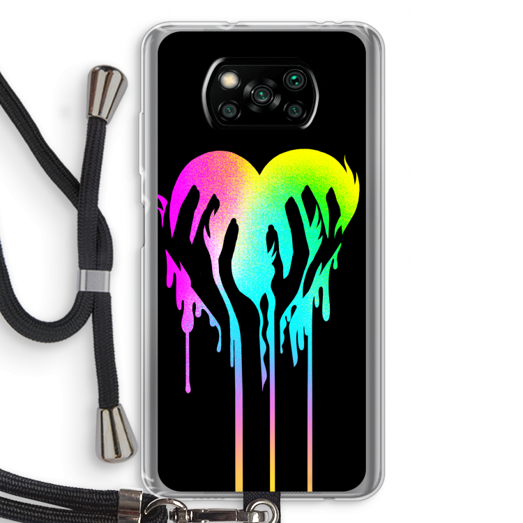 Hold My Heart: Xiaomi Poco X3 Pro Transparant Hoesje met koord