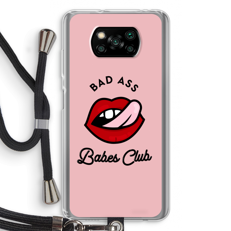 Badass Babes Club: Xiaomi Poco X3 Pro Transparant Hoesje met koord