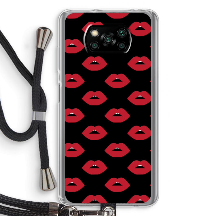Lips: Xiaomi Poco X3 Pro Transparant Hoesje met koord