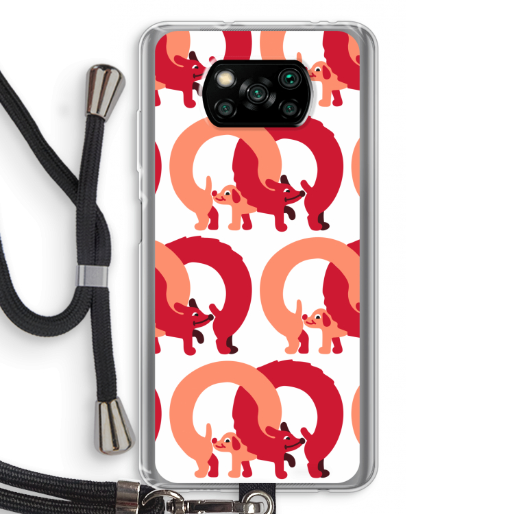 Dogs: Xiaomi Poco X3 Pro Transparant Hoesje met koord