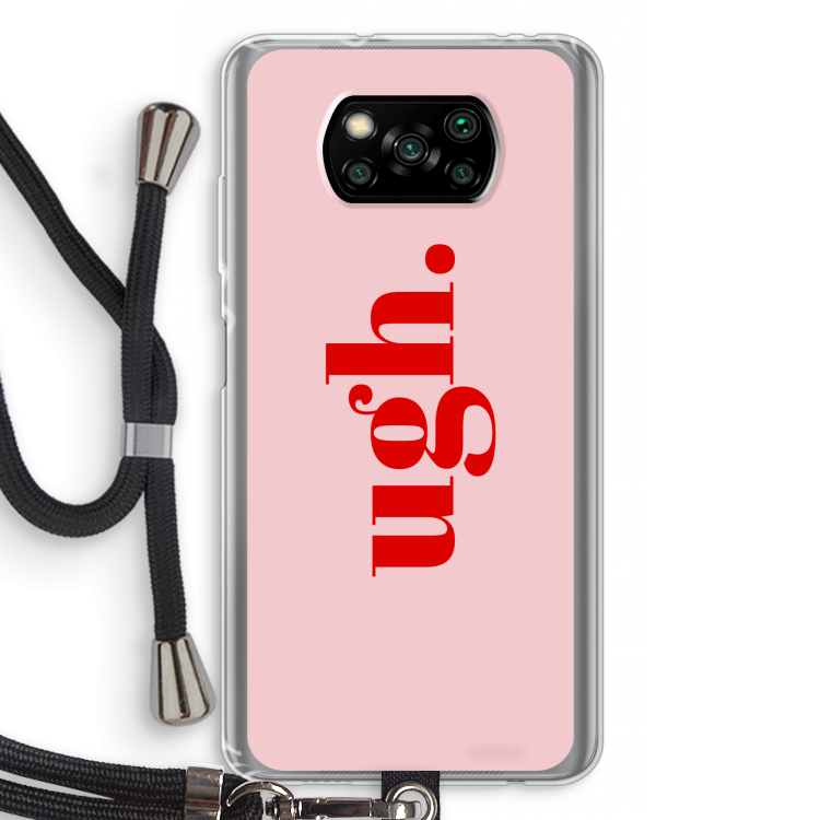 Ugh: Xiaomi Poco X3 Pro Transparant Hoesje met koord