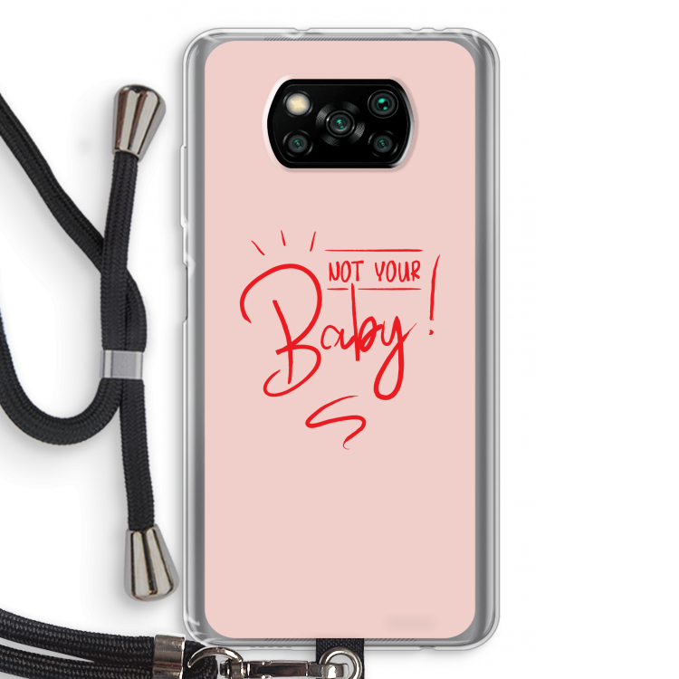 Not Your Baby: Xiaomi Poco X3 Pro Transparant Hoesje met koord