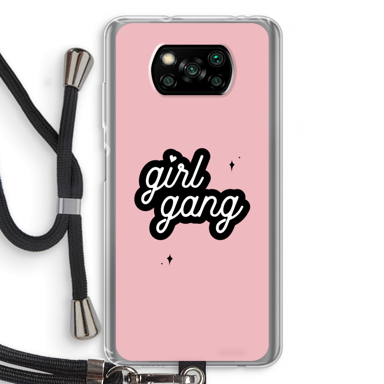 Girl Gang: Xiaomi Poco X3 Pro Transparant Hoesje met koord