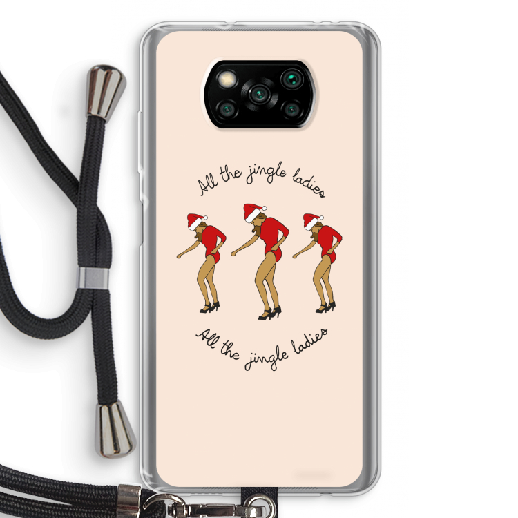 Jingle Ladies: Xiaomi Poco X3 Pro Transparant Hoesje met koord