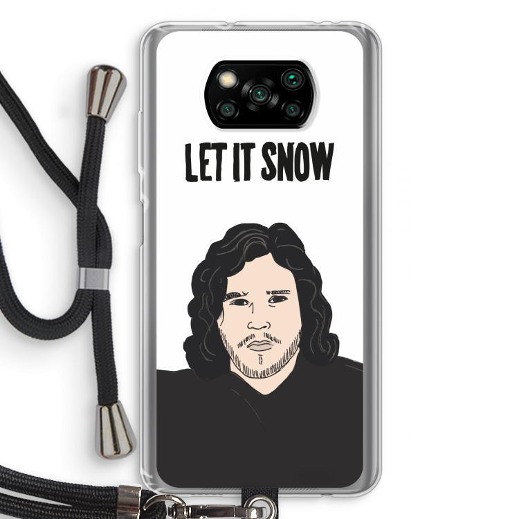 Let It Snow: Xiaomi Poco X3 Pro Transparant Hoesje met koord