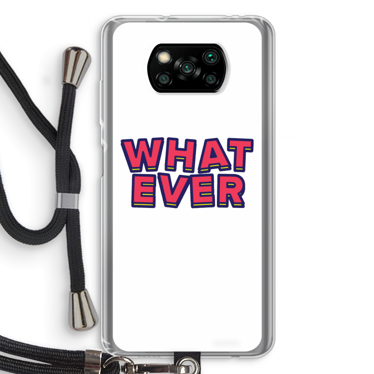 Whatever: Xiaomi Poco X3 Pro Transparant Hoesje met koord