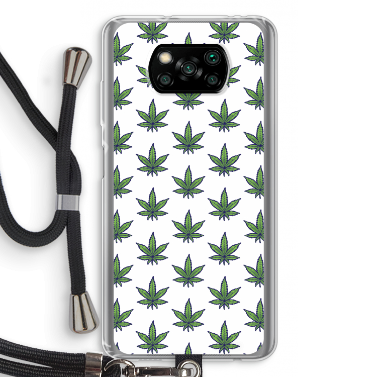 Weed: Xiaomi Poco X3 Pro Transparant Hoesje met koord