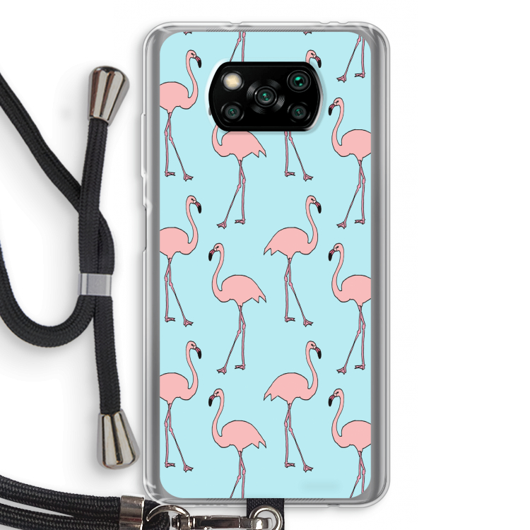 Anything Flamingoes: Xiaomi Poco X3 Pro Transparant Hoesje met koord