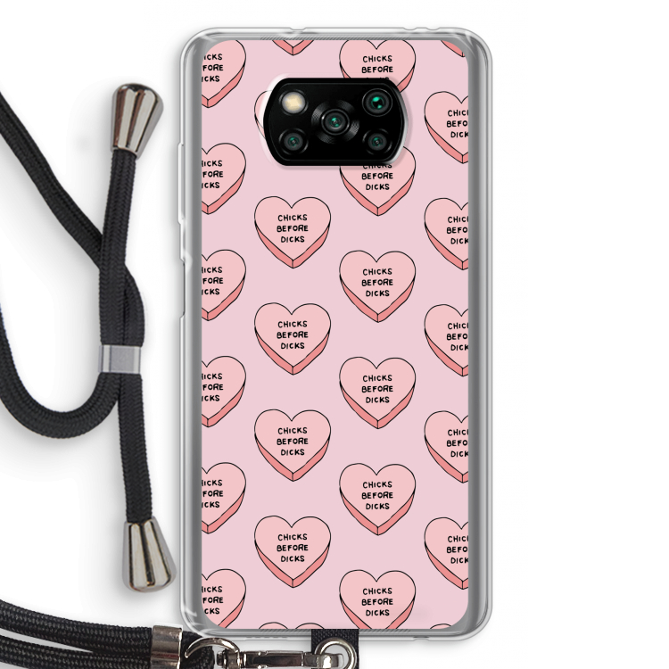 Chicks before dicks: Xiaomi Poco X3 Pro Transparant Hoesje met koord