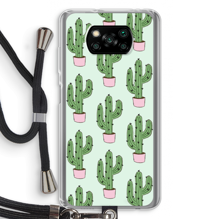 Cactus Lover: Xiaomi Poco X3 Pro Transparant Hoesje met koord
