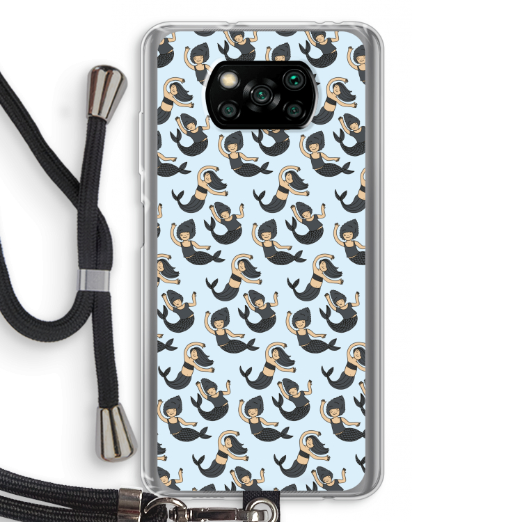 Zeemeermin: Xiaomi Poco X3 Pro Transparant Hoesje met koord