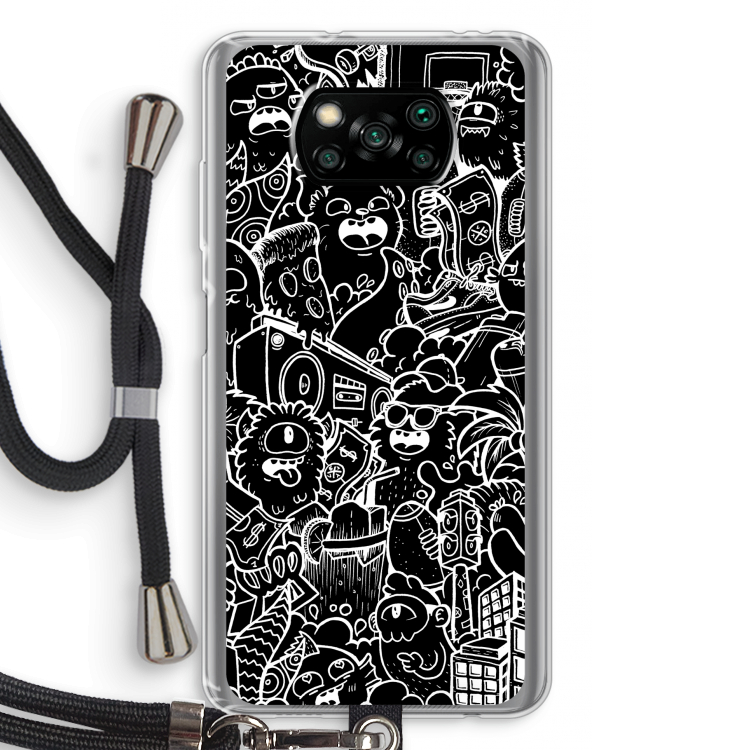 Vexx Black City : Xiaomi Poco X3 Pro Transparant Hoesje met koord