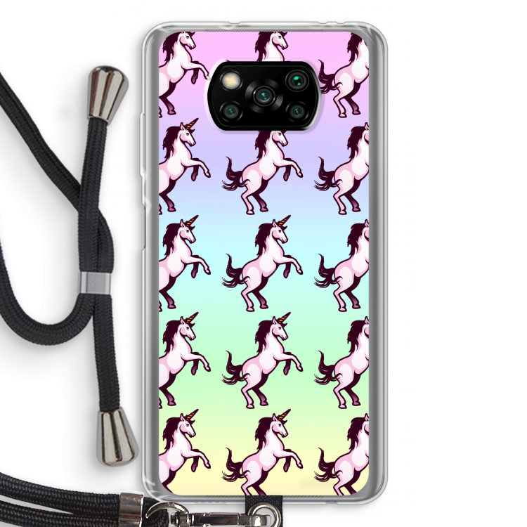 Musketon Unicorn: Xiaomi Poco X3 Pro Transparant Hoesje met koord