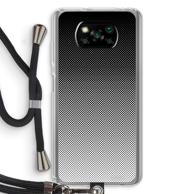 Musketon Halftone: Xiaomi Poco X3 Pro Transparant Hoesje met koord