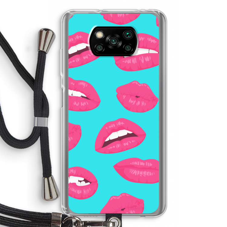 Bite my lip: Xiaomi Poco X3 Pro Transparant Hoesje met koord