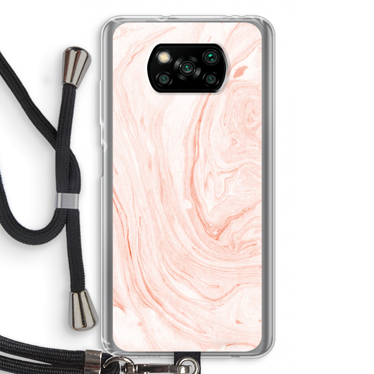 Peach bath: Xiaomi Poco X3 Pro Transparant Hoesje met koord