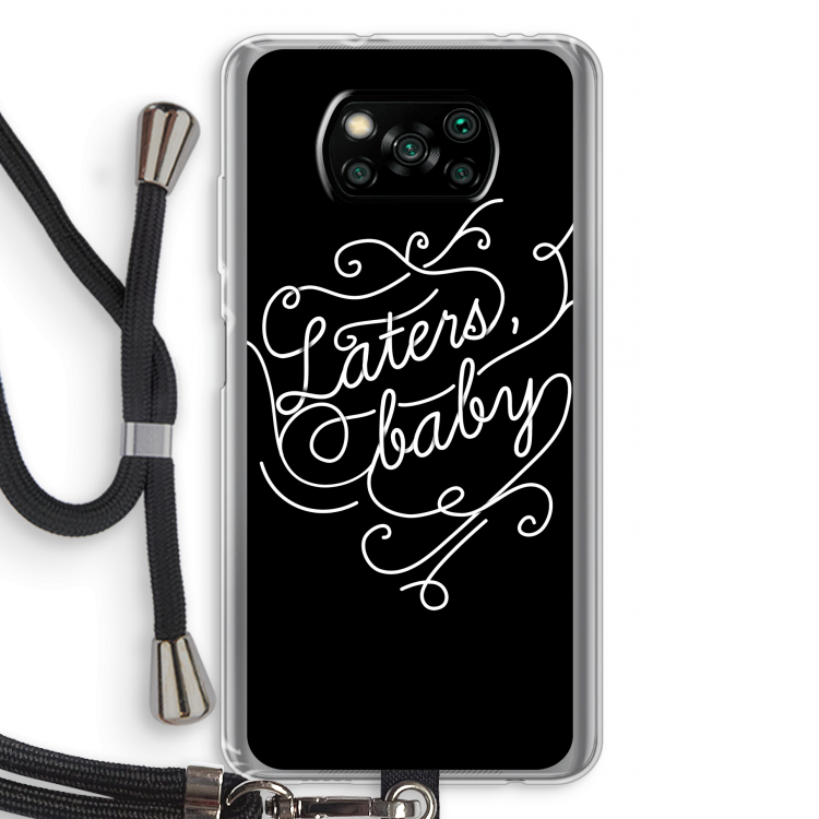 Laters, baby: Xiaomi Poco X3 Pro Transparant Hoesje met koord