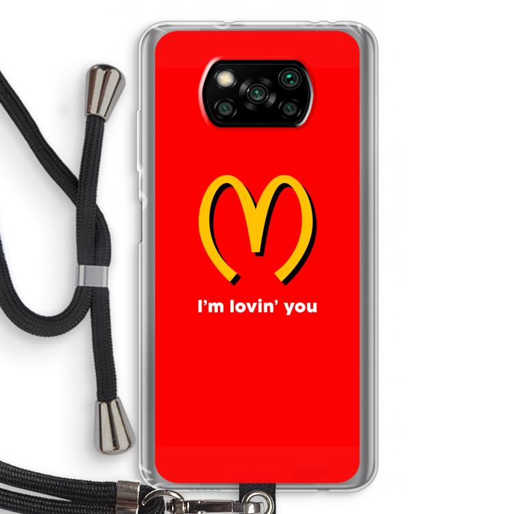 I'm lovin' you: Xiaomi Poco X3 Pro Transparant Hoesje met koord