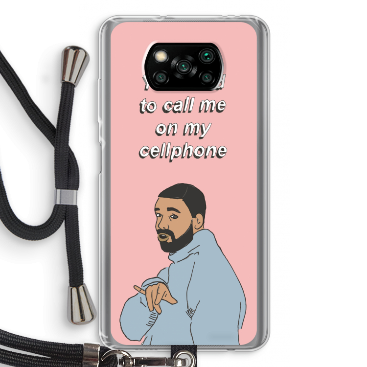 Hotline bling: Xiaomi Poco X3 Pro Transparant Hoesje met koord