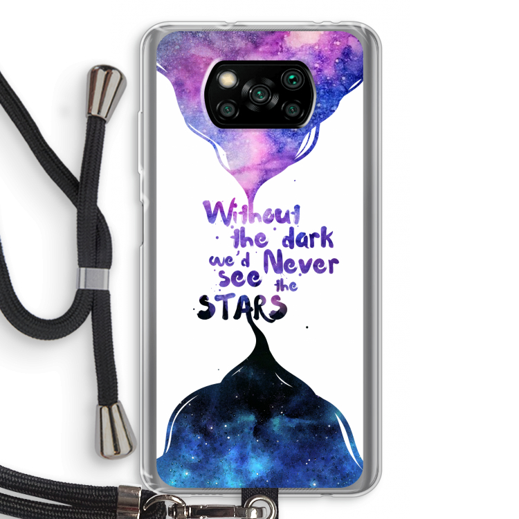 Stars quote: Xiaomi Poco X3 Pro Transparant Hoesje met koord