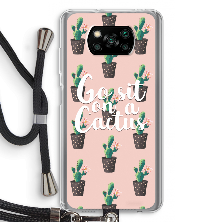 Cactus quote: Xiaomi Poco X3 Pro Transparant Hoesje met koord