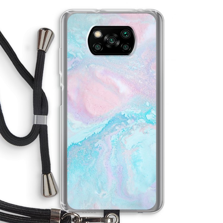 Fantasie pastel: Xiaomi Poco X3 Pro Transparant Hoesje met koord