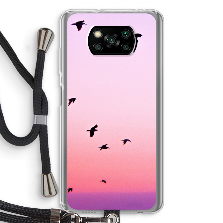 Fly away: Xiaomi Poco X3 Pro Transparant Hoesje met koord