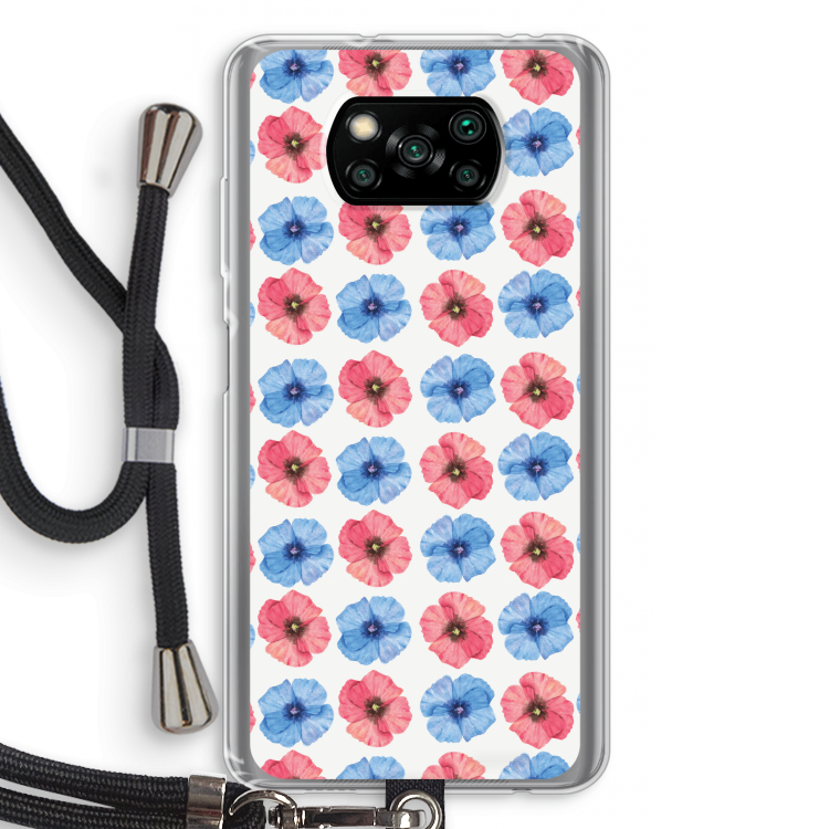 Klaproosjes: Xiaomi Poco X3 Pro Transparant Hoesje met koord