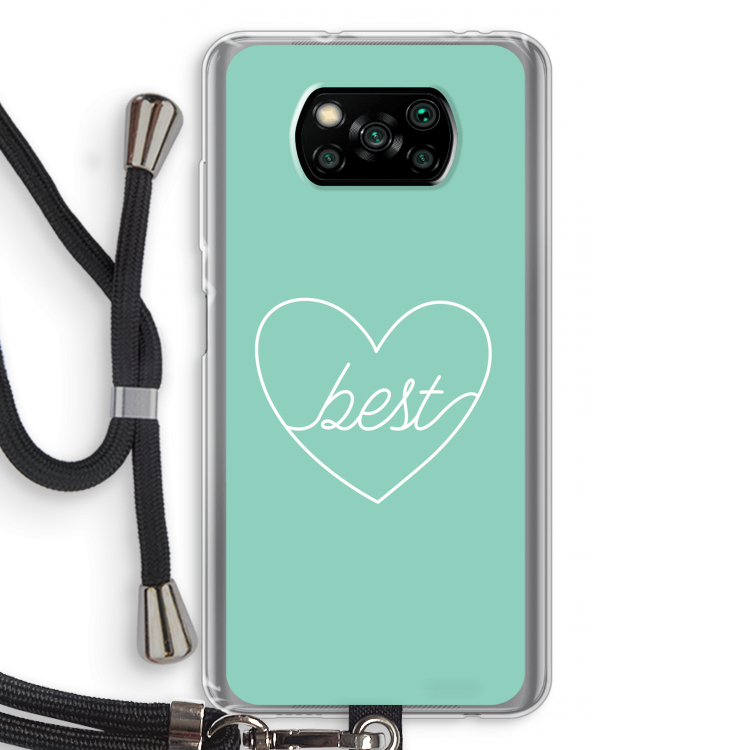 Best heart pastel: Xiaomi Poco X3 Pro Transparant Hoesje met koord