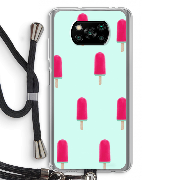 Waterijsje: Xiaomi Poco X3 Pro Transparant Hoesje met koord