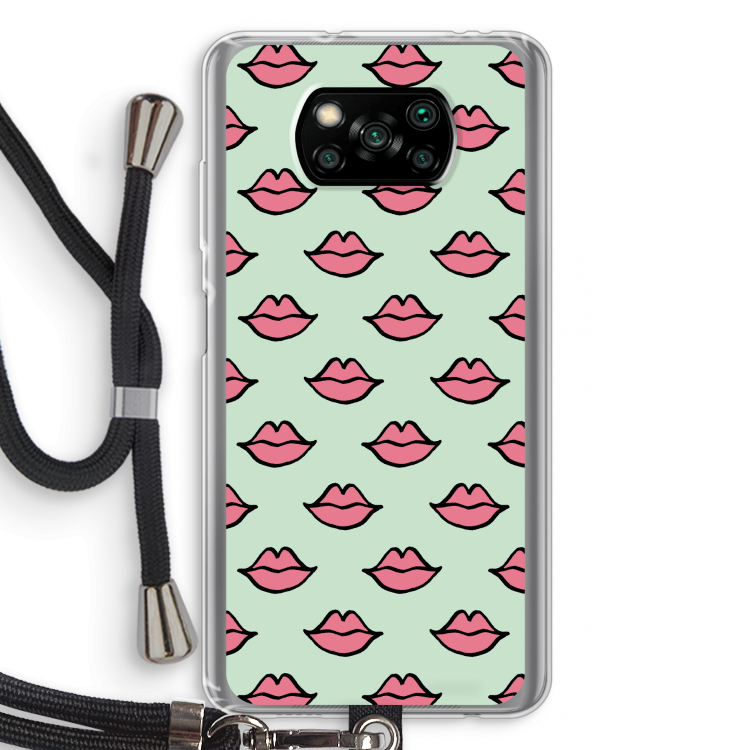 Lipjes: Xiaomi Poco X3 Pro Transparant Hoesje met koord