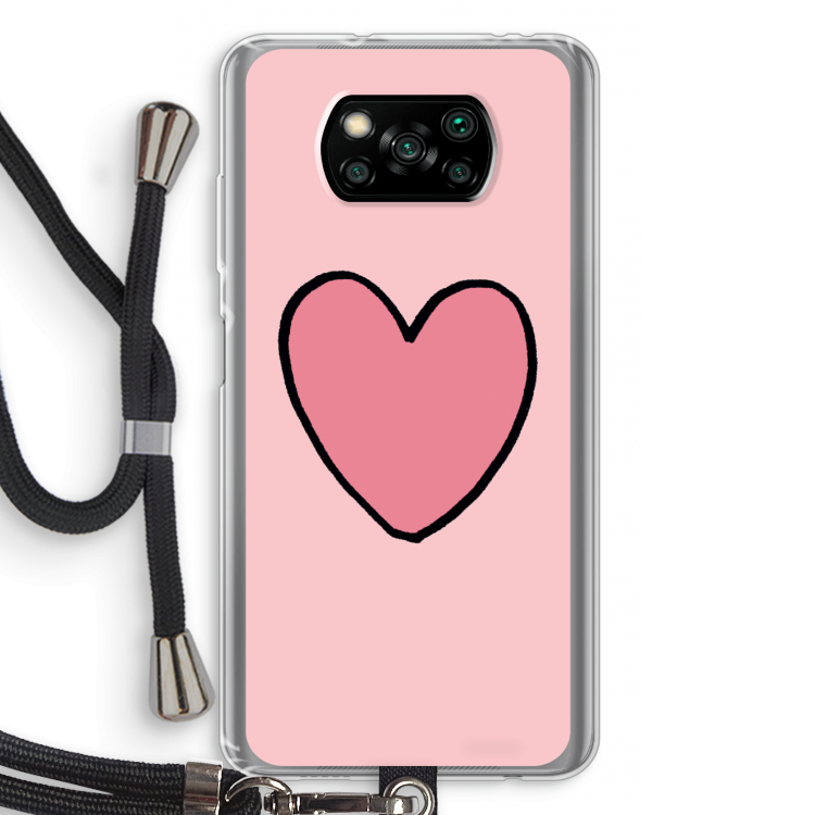 Hartje: Xiaomi Poco X3 Pro Transparant Hoesje met koord