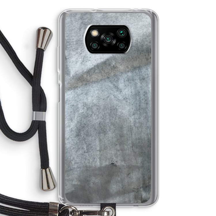 Grey Stone: Xiaomi Poco X3 Pro Transparant Hoesje met koord