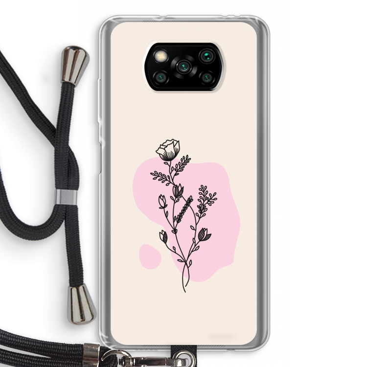 Roses are red: Xiaomi Poco X3 Pro Transparant Hoesje met koord